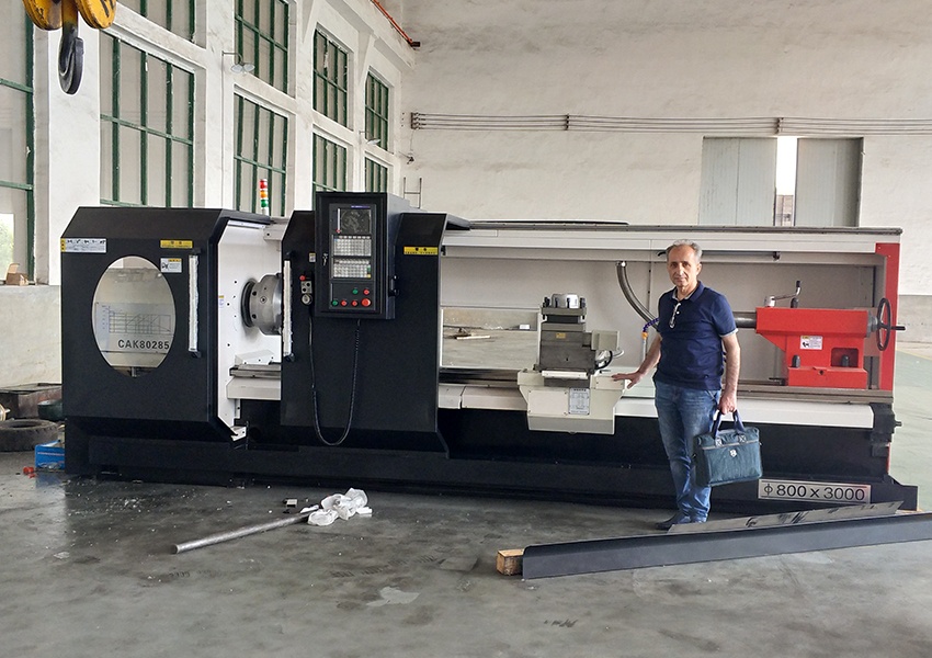 Georgia Customer Return Visit CNC Horizontal Lathe Machine