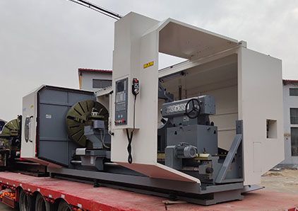 CNC Horizontal Lathe Machin loading