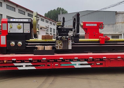 Horizontal Lathe Machine Loading